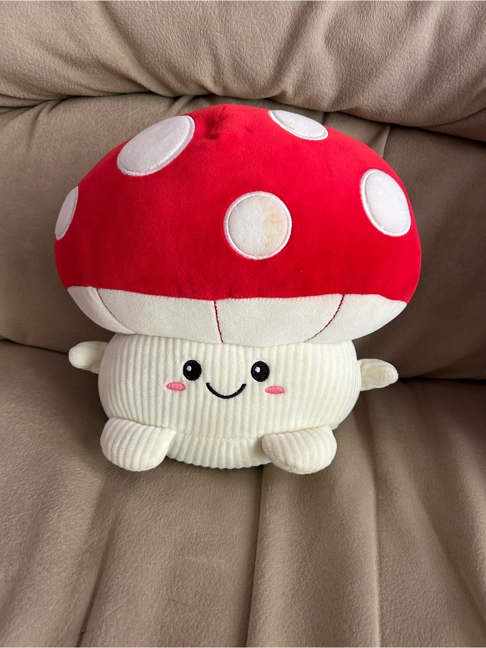 RARE Smoochy Pals Red & White Mushroom Toad 12” Soft Plush Toy Play